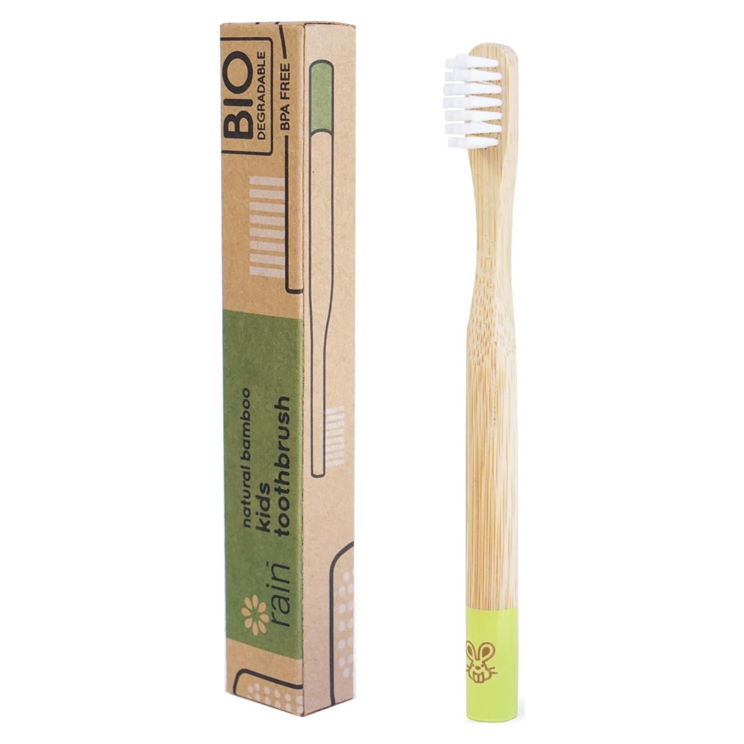 Cepillo de Dientes de Bambú Rain para Bebés - Cerdas Suaves