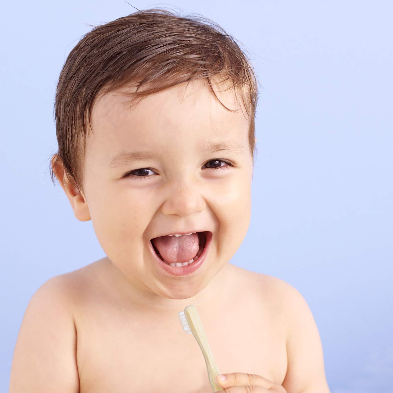 Cepillo de Dientes de Bambú Rain para Bebés - Cerdas Suaves