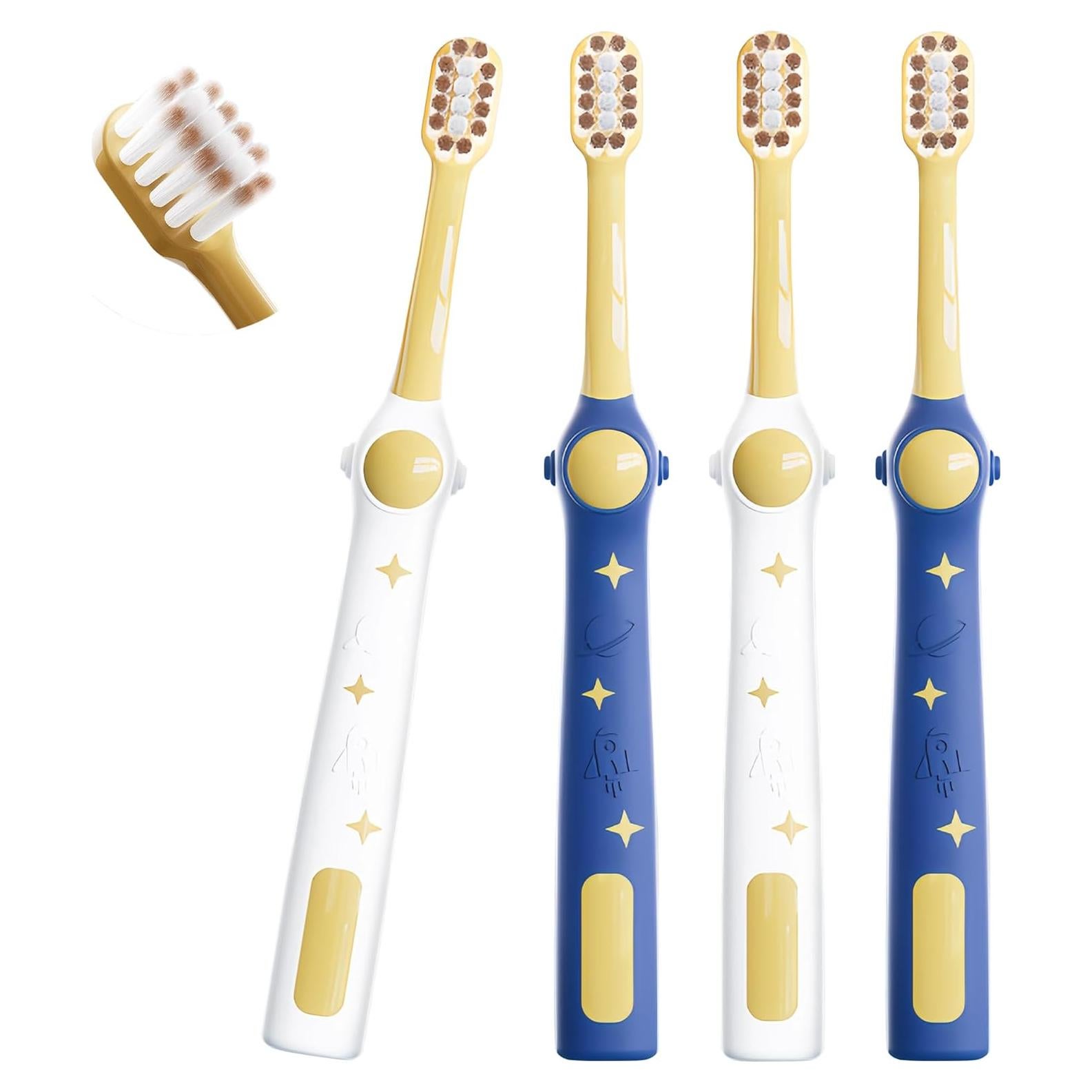 Cepillos de Dientes Extra Suaves EASICUTI para Niños - 4 Unidades