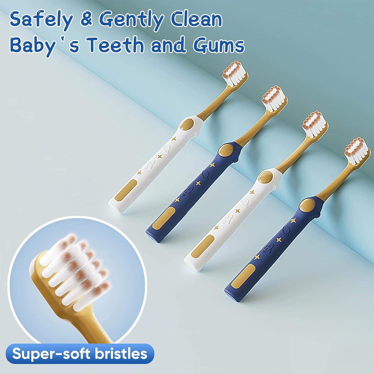 Cepillos de Dientes Extra Suaves EASICUTI para Niños - 4 Unidades