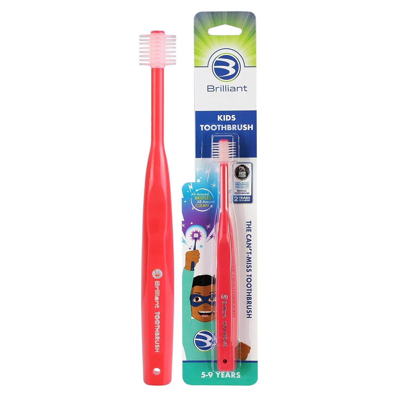 Cepillo de Dientes Brilliant Oral Care Niños Rojo 1 Unidad