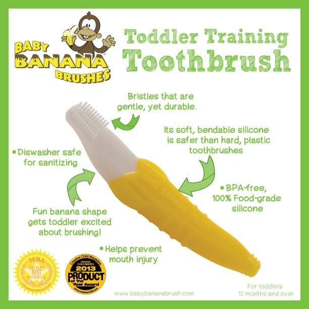 Cepillo de Dientes Entrenador Baby Banana para Niños Pequeños