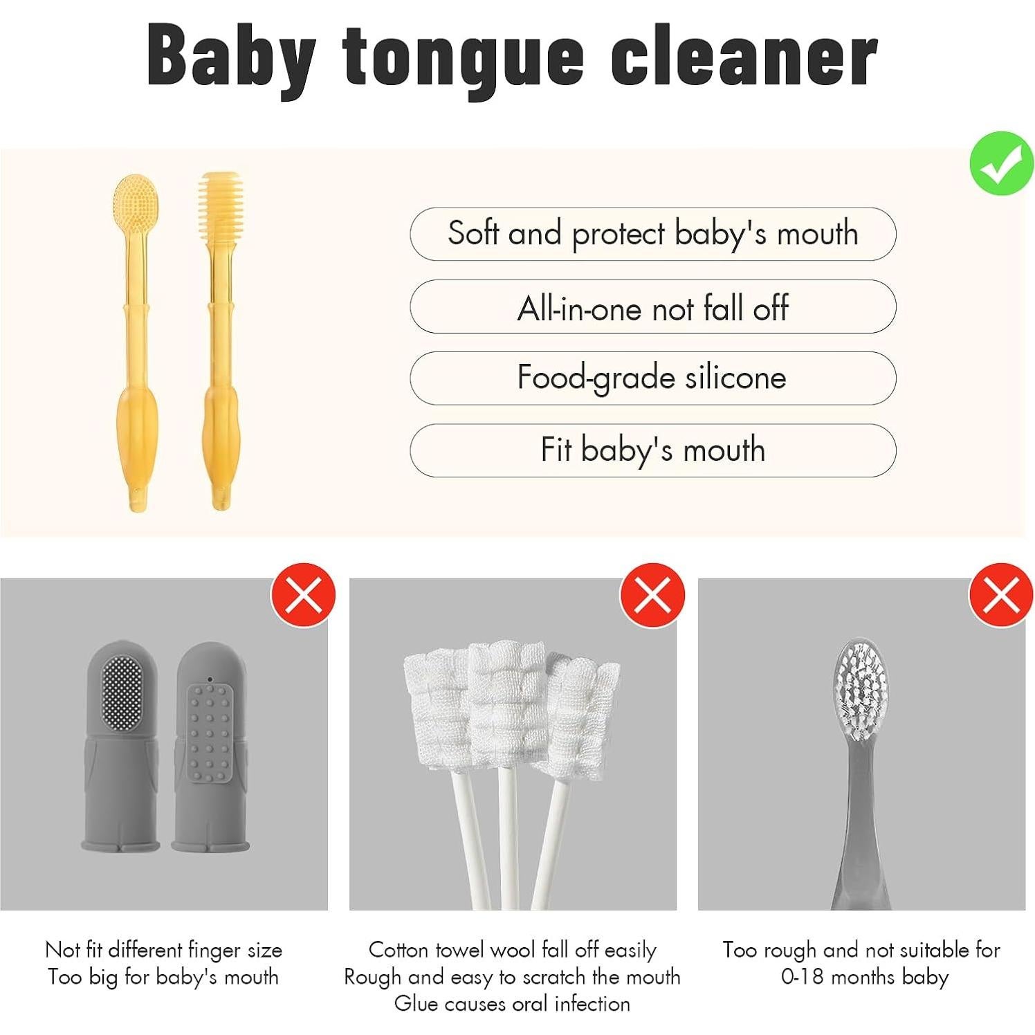 Limpiador de Lengua y Cepillo de Dientes Phanpy - Bebés 0-12 Meses