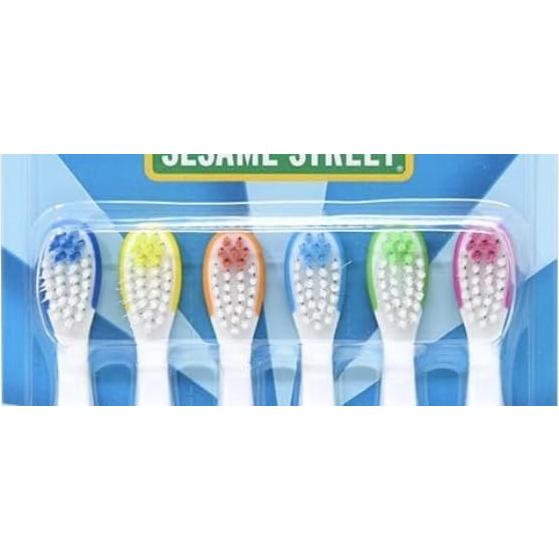 Set de 6 Cepillos de Dientes Suaves Brush Buddies Plaza Sésamo