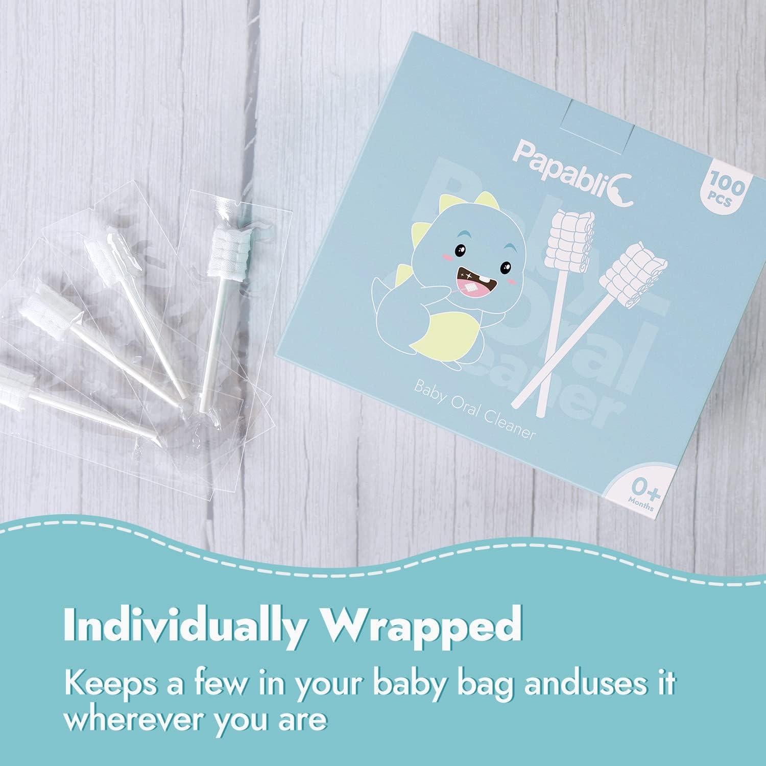 Limpiador de Lengua Papablic para Bebés - Paquete de 100 Unidades