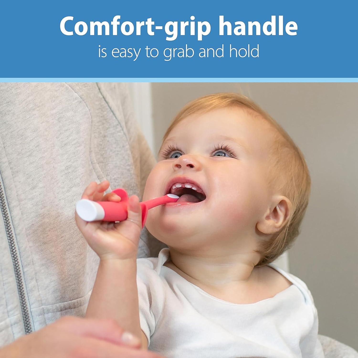 Cepillo de Dientes de Entrenamiento Dr. Brown Elefante Rosa 0-3 Años