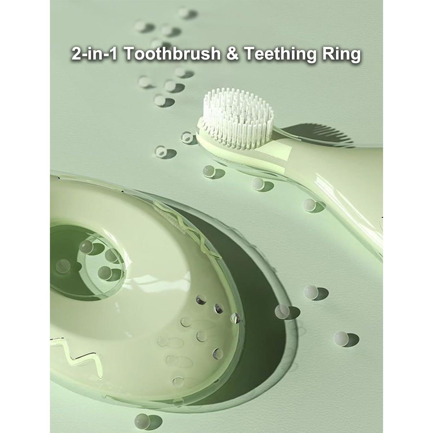 Cepillo de Dientes y Mordedor BOVELLA Verde para Bebés