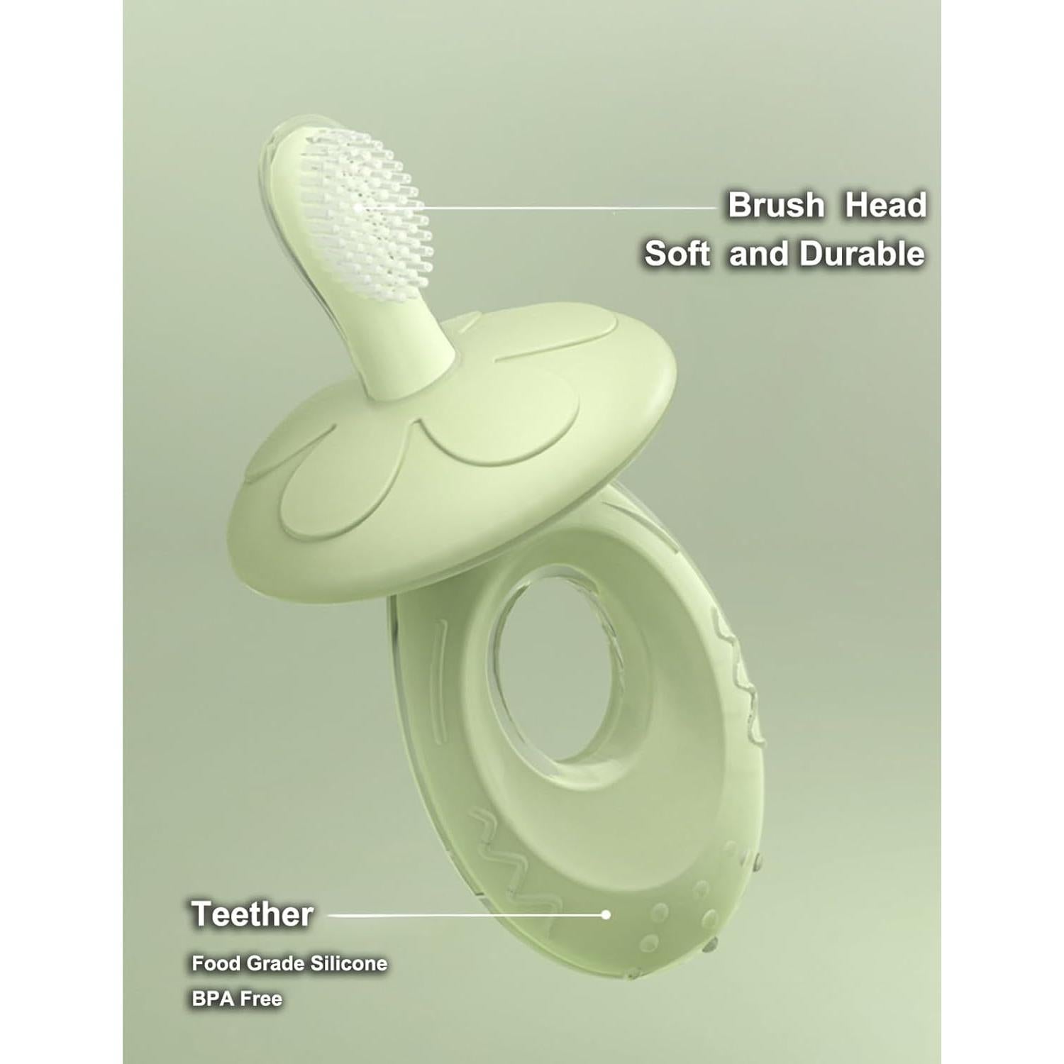 Cepillo de Dientes y Mordedor BOVELLA Verde para Bebés