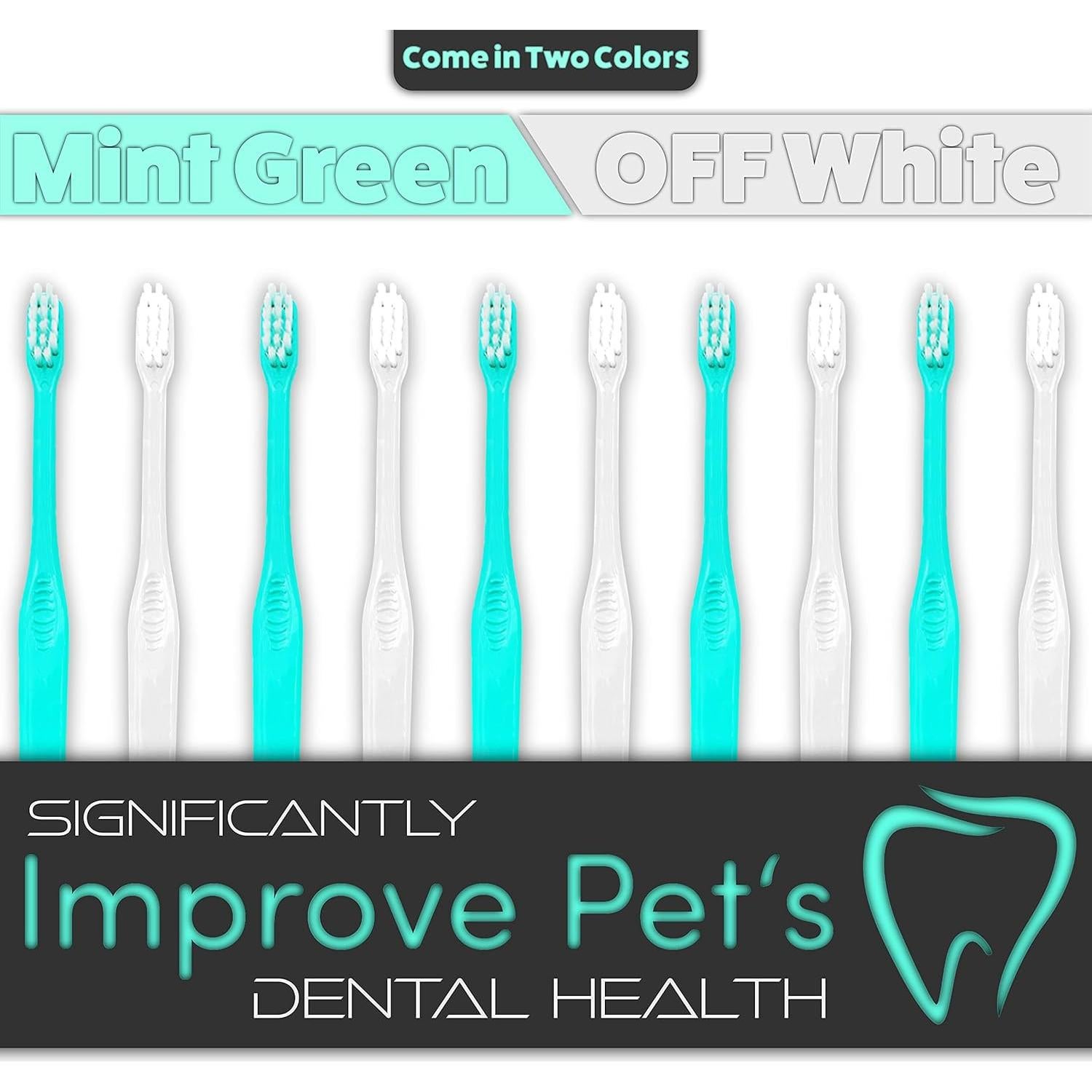 Cepillo de Dientes Suave H&H Mascotas para Perros y Gatos Pequeños - Paquete de 8