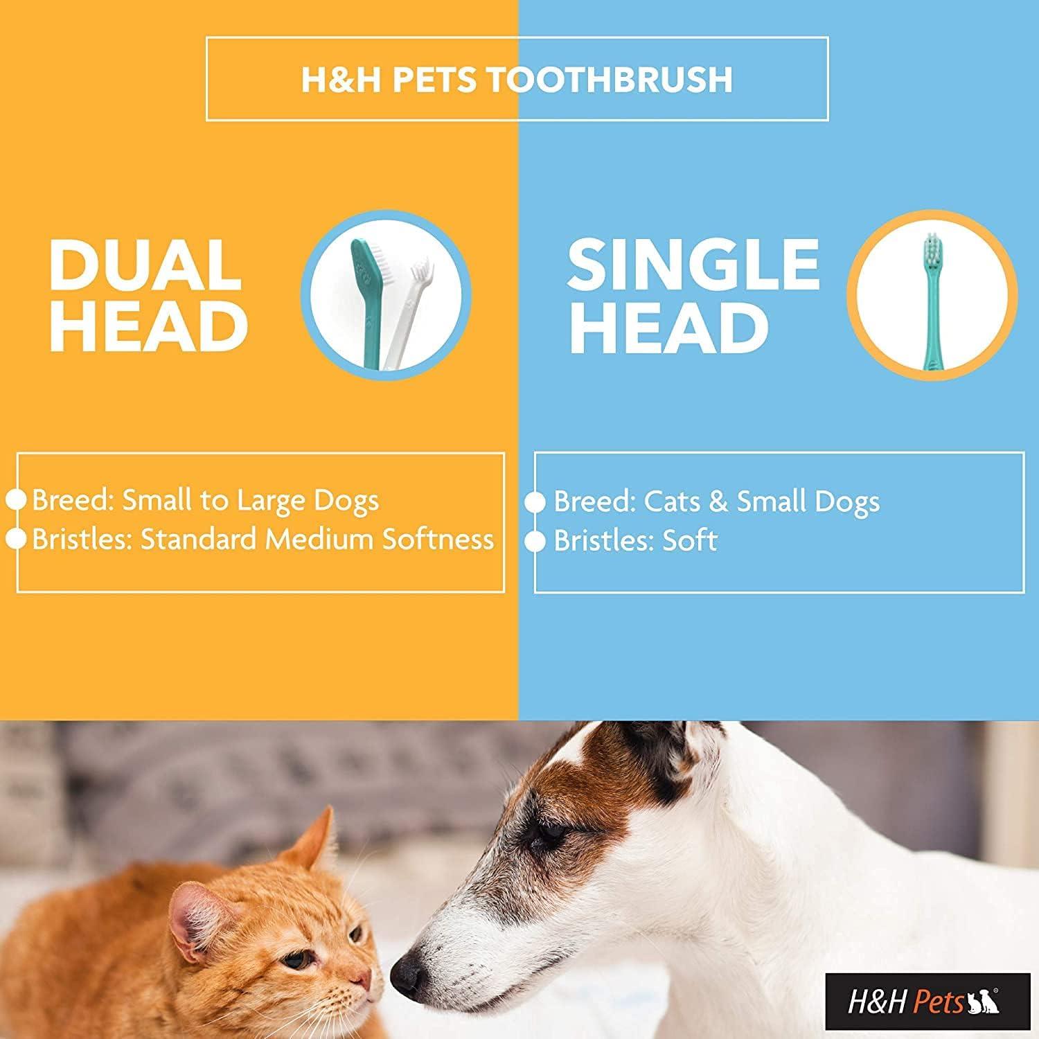 Cepillo de Dientes Suave H&H Mascotas para Perros y Gatos Pequeños - Paquete de 8
