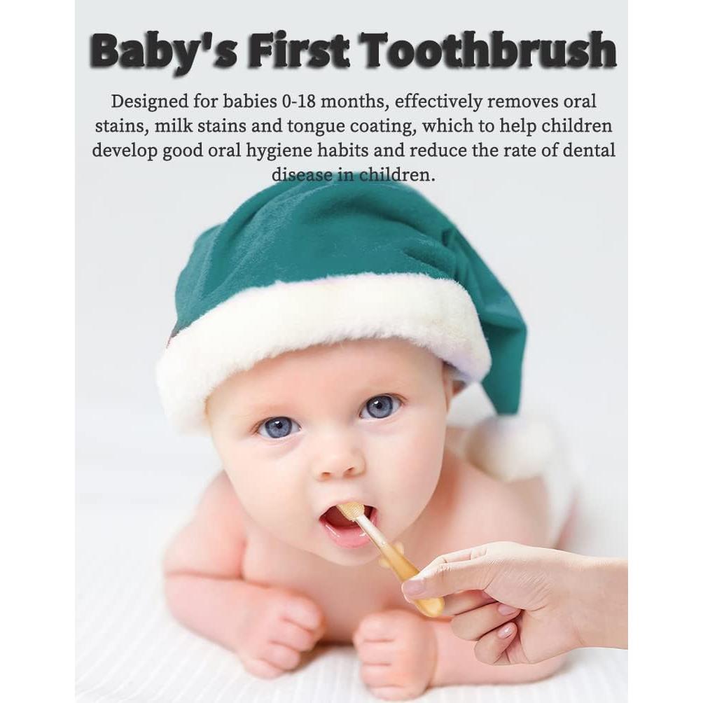 Juego de Cepillos de Dientes FOKiiBO para Bebés 0-18M