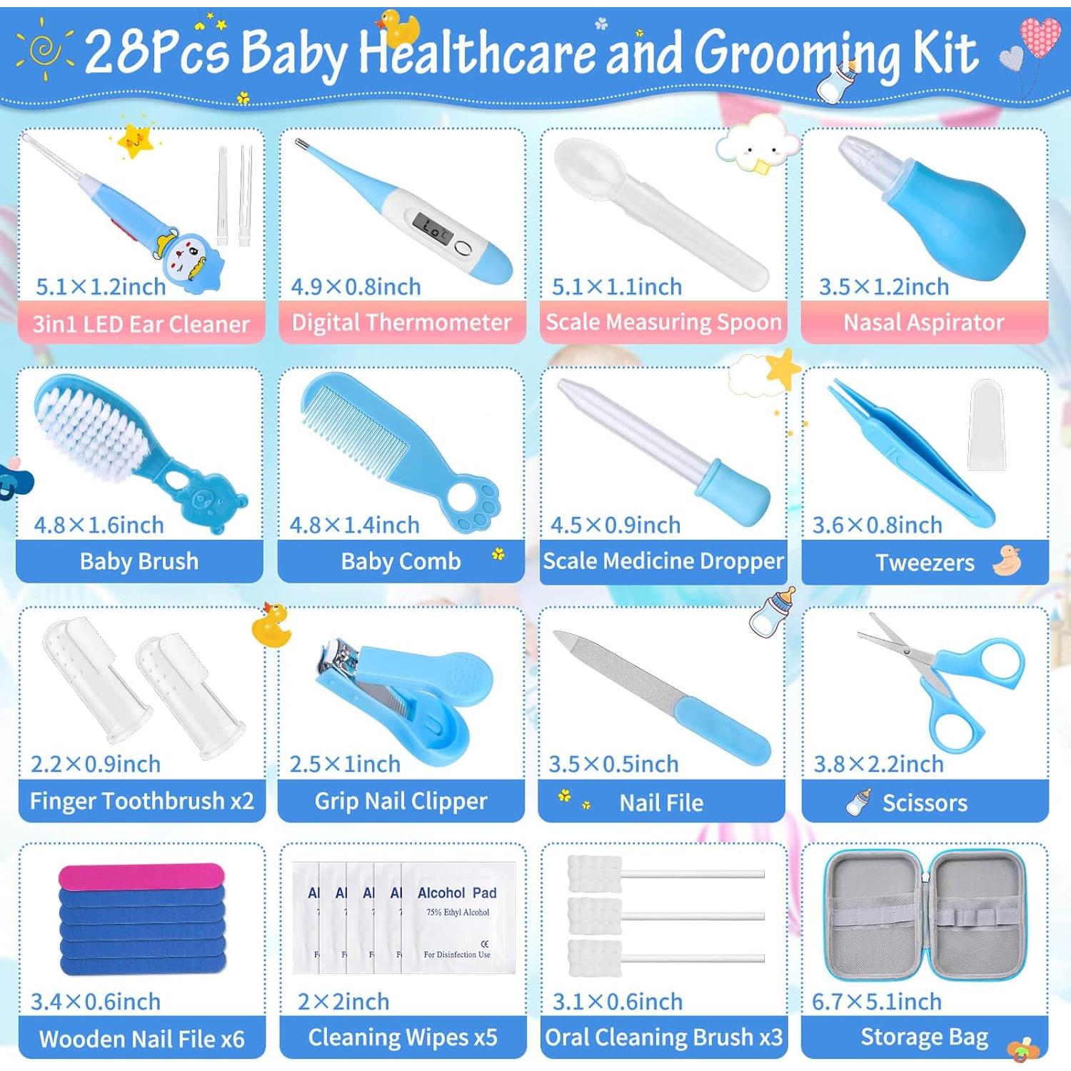 Kit de Cuidado para Bebés 28 Piezas Modacraft Azul
