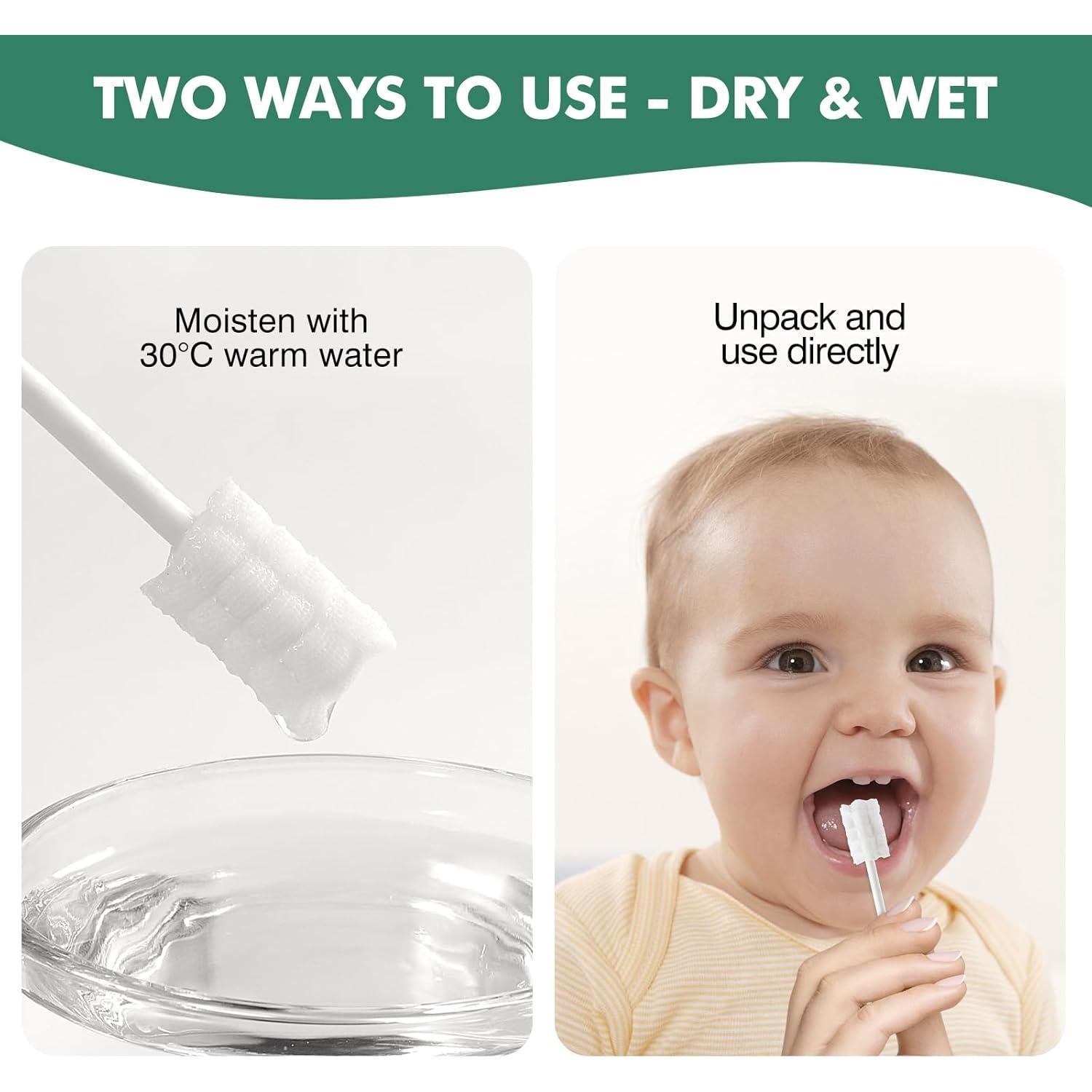 52 Piezas Limpiador de Lengua y Cepillo de Dientes Bebé Yruzqne