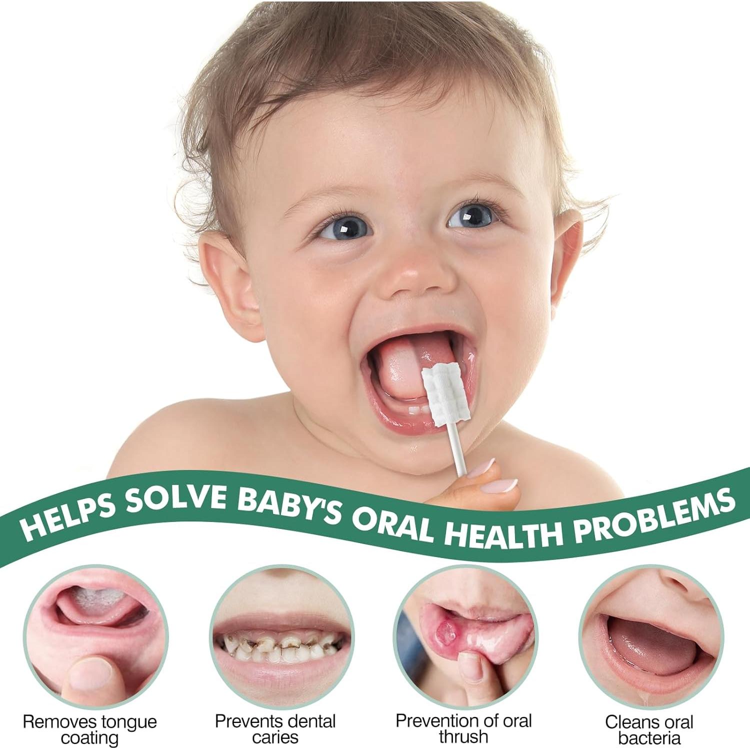 52 Piezas Limpiador de Lengua y Cepillo de Dientes Bebé Yruzqne