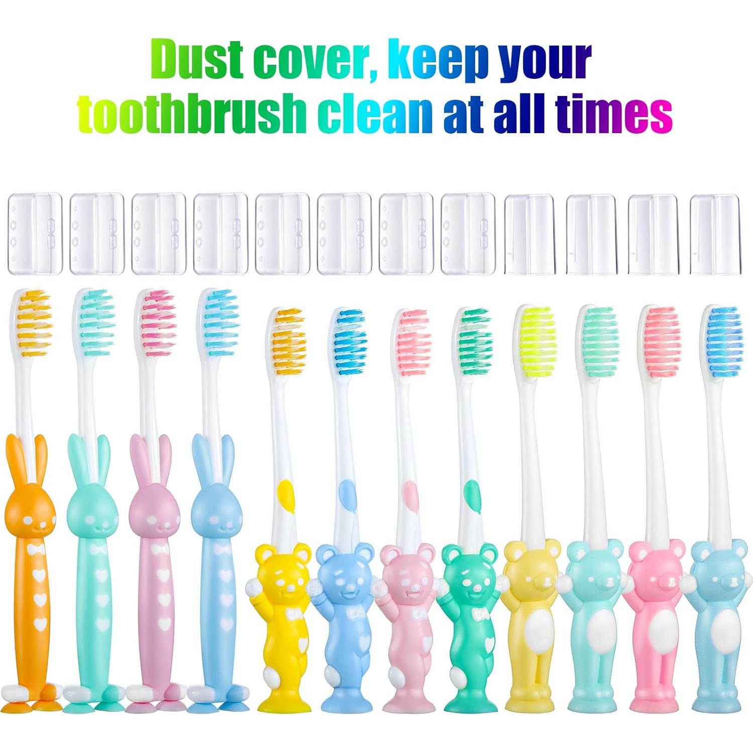 Set de 12 Cepillos de Dientes Patelai para Niños con Ventosa