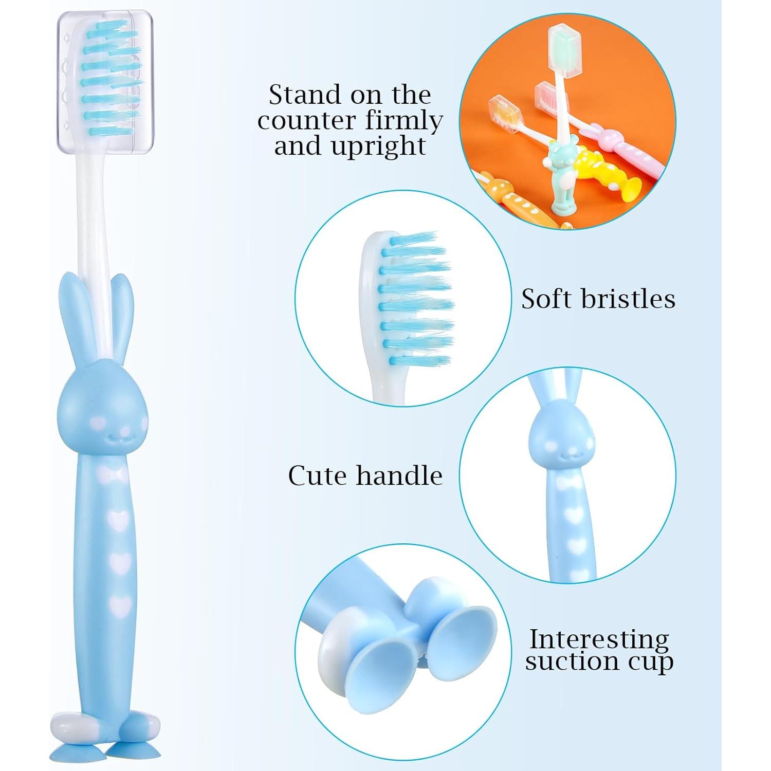 Set de 12 Cepillos de Dientes Patelai para Niños con Ventosa
