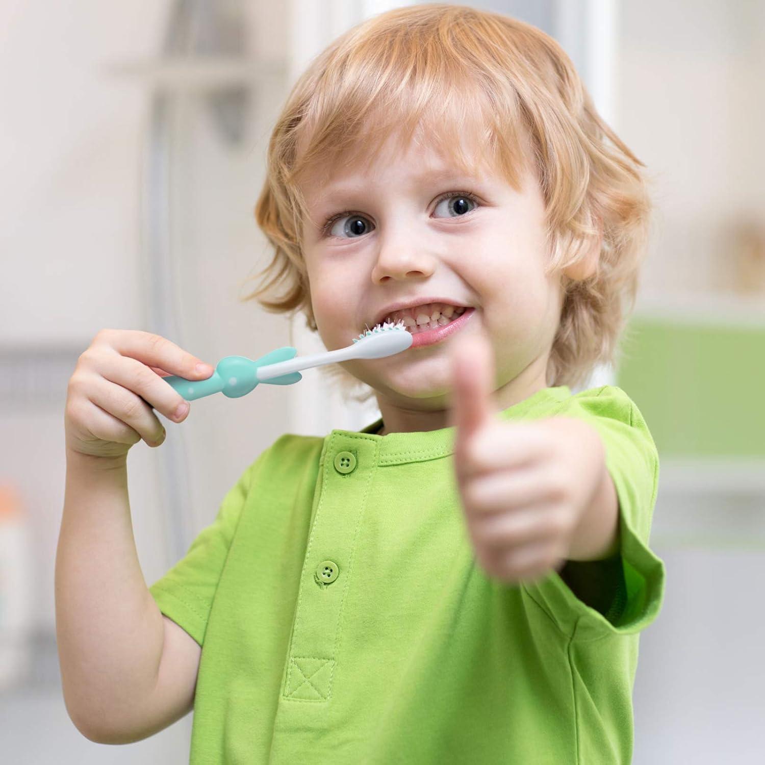 Set de 12 Cepillos de Dientes Patelai para Niños con Ventosa