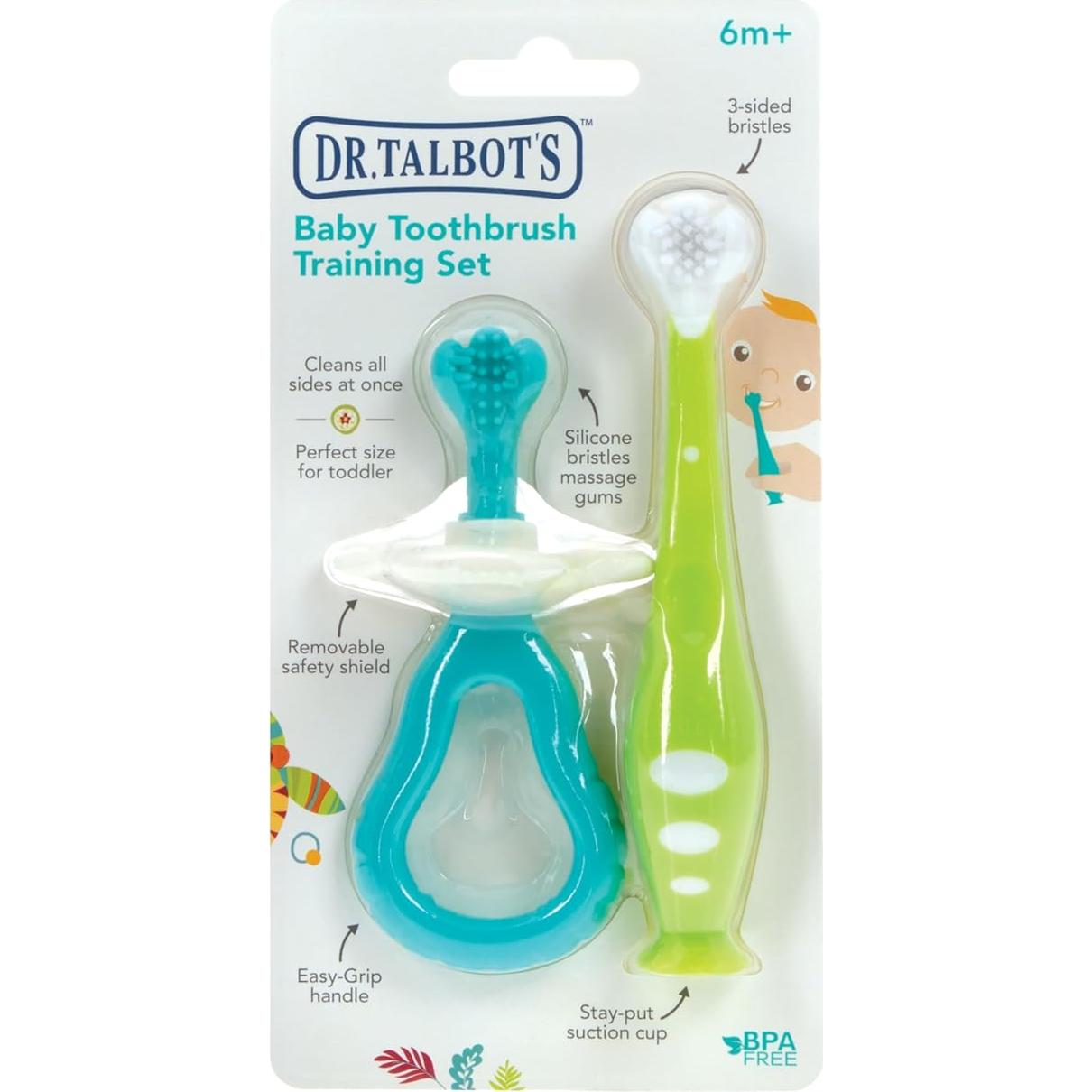 Juego de Cepillos de Dientes para Bebés Dr. Talbot 2 Piezas 6+ Meses