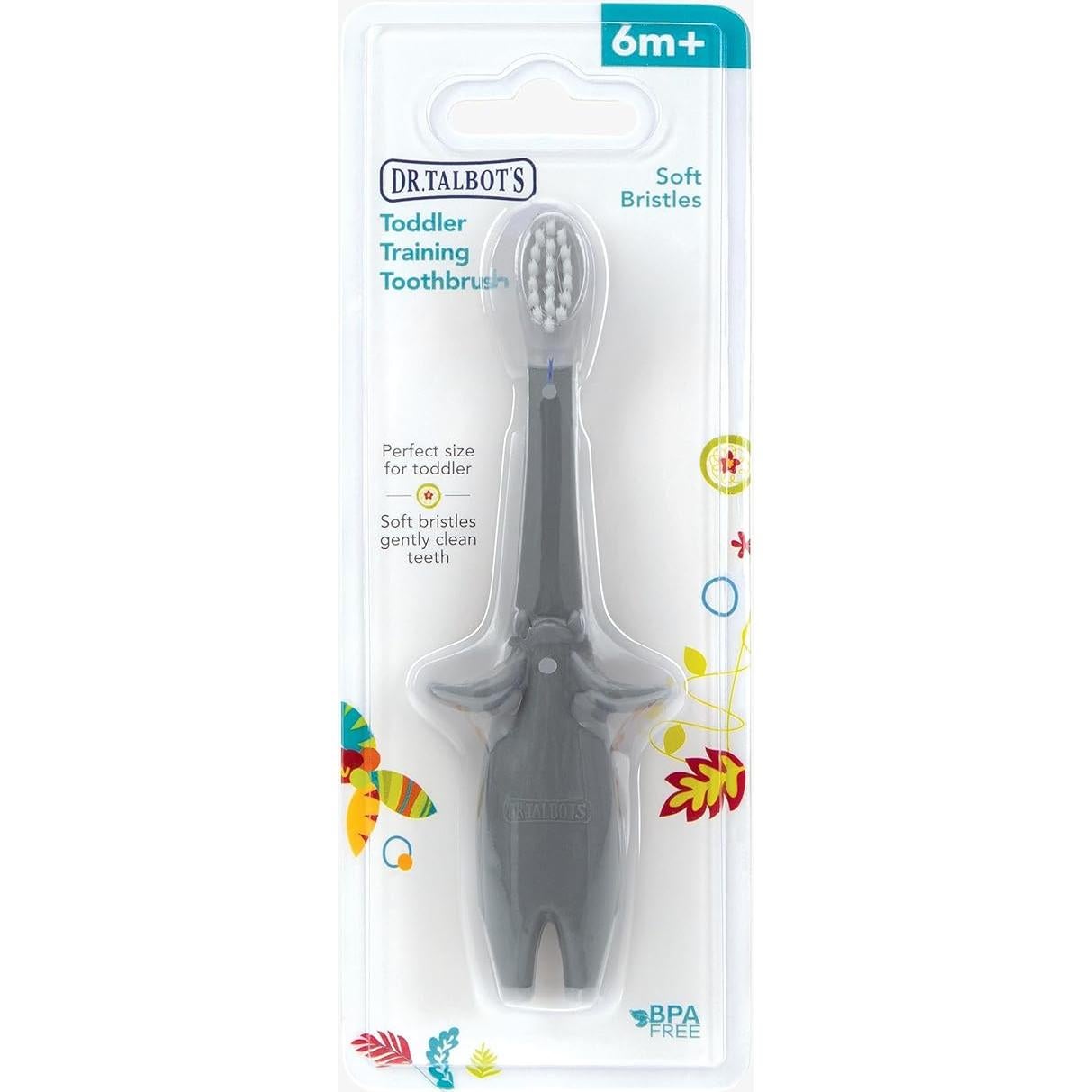 Cepillo de Dientes Suave para Niños Dr. Talbot Elefante 6+ Meses