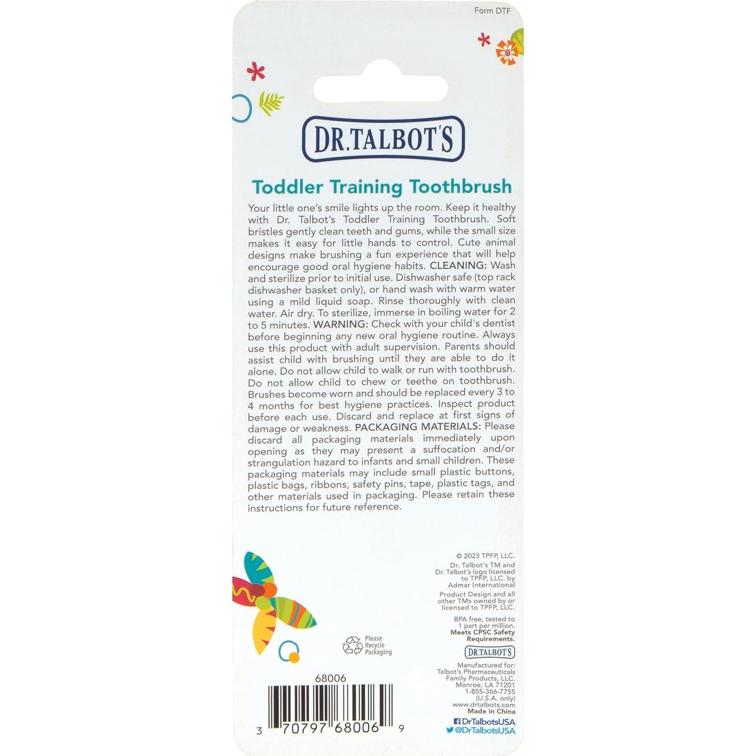 Cepillo de Dientes Suave para Niños Dr. Talbot Elefante 6+ Meses