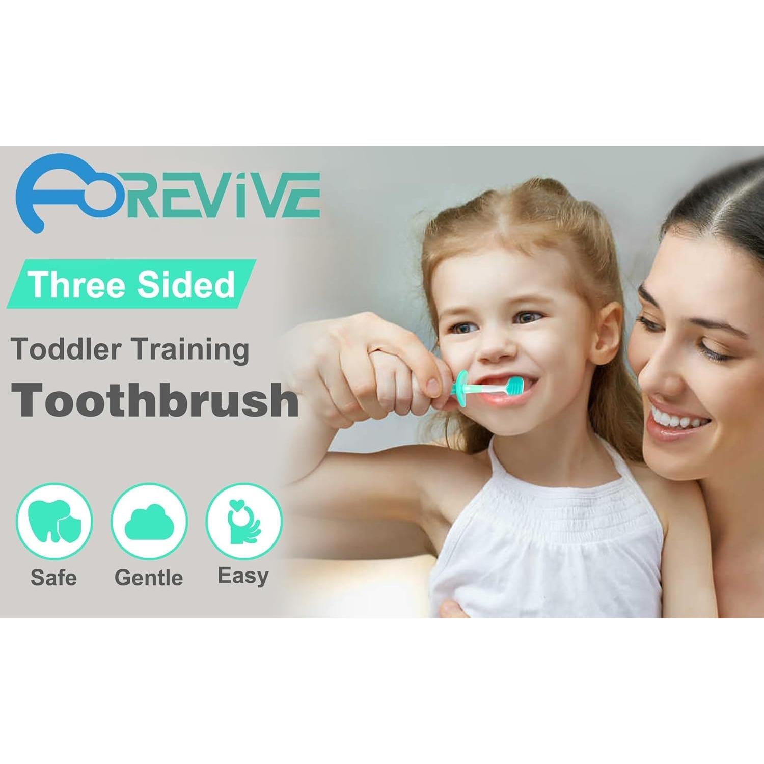 Cepillo de Dientes para Bebés FOREVIVE 3 Lados Suave 1-2 Años