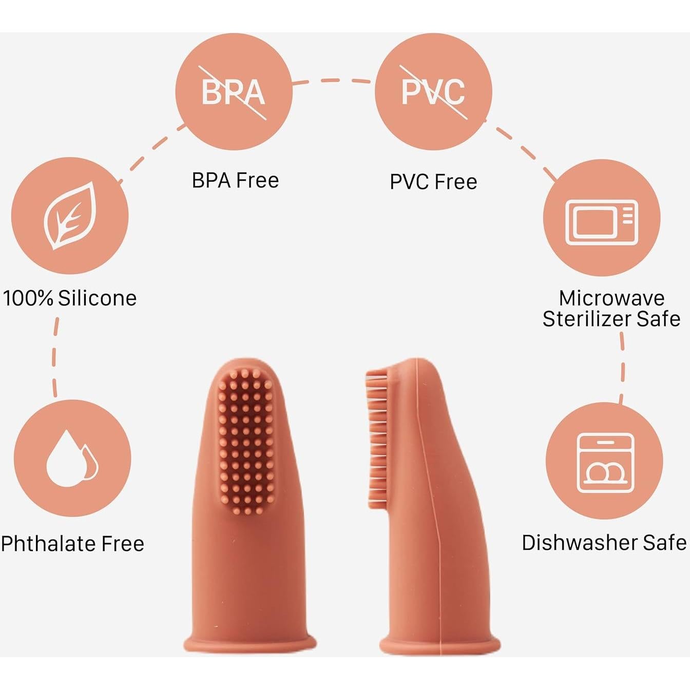 Cepillo de Dientes de Silicona Chippi & Co para Bebés 0-3 Años