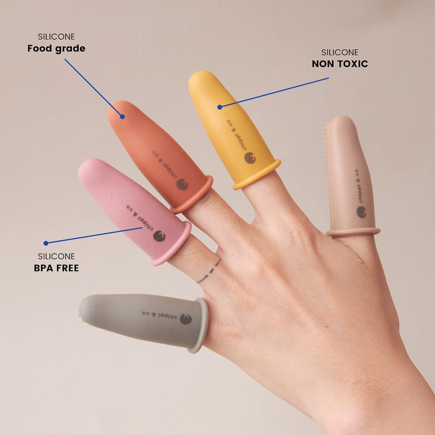 Cepillo de Dientes de Silicona Chippi & Co para Bebés 0-3 Años