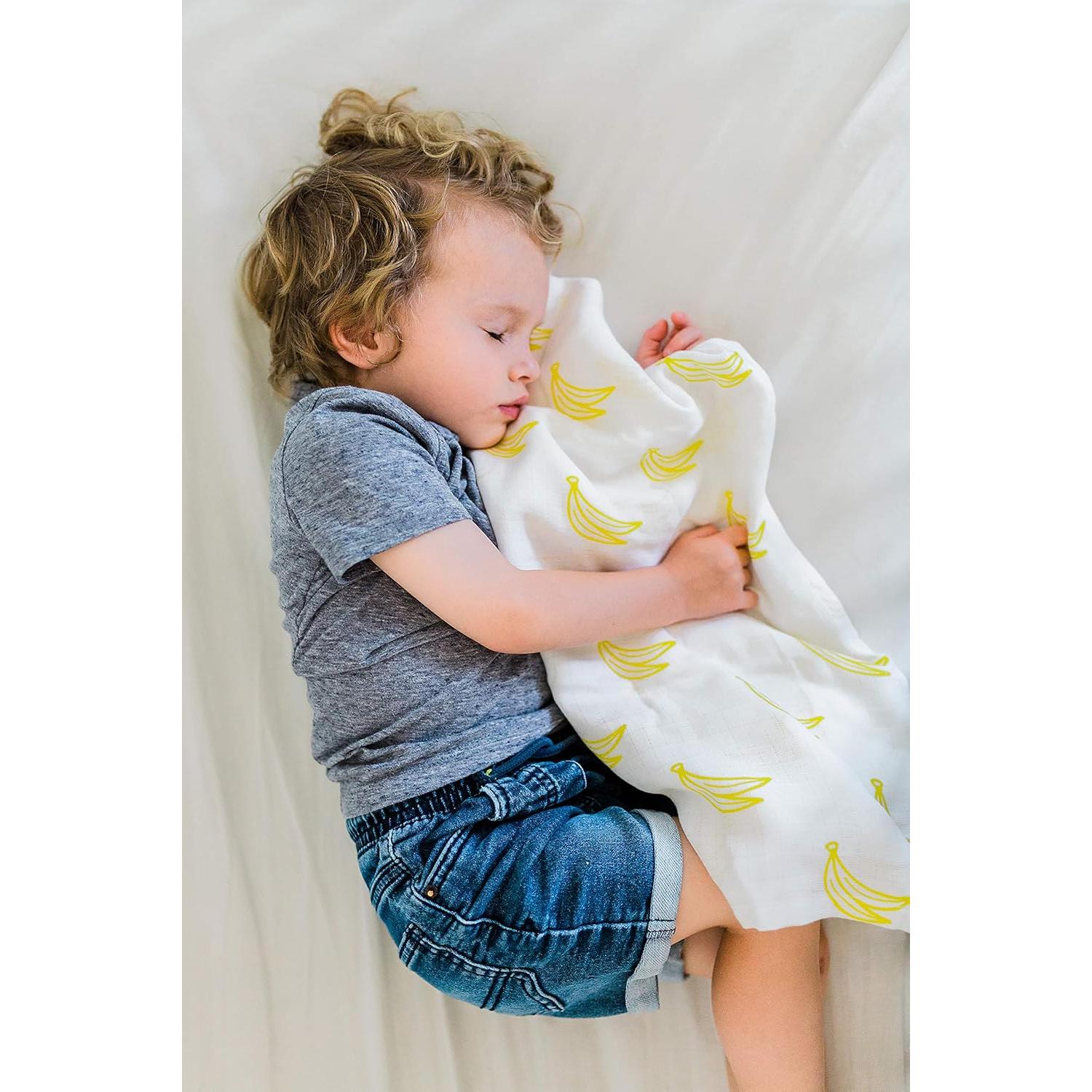 Manta de Muselina 100% Algodón Baby Banana + Cepillo Bebé