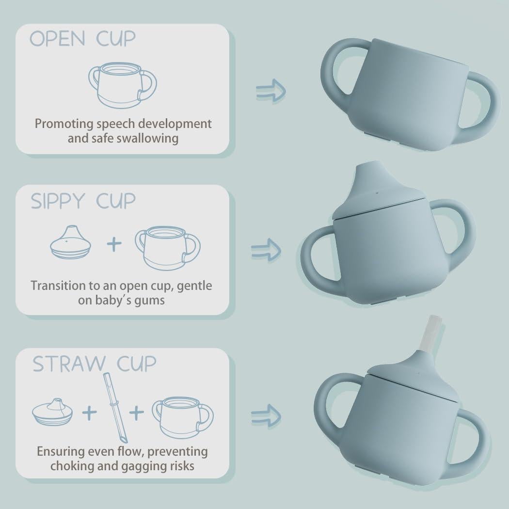 Taza de Entrenamiento Moonkie 3 en 1 para Bebés 118 ml