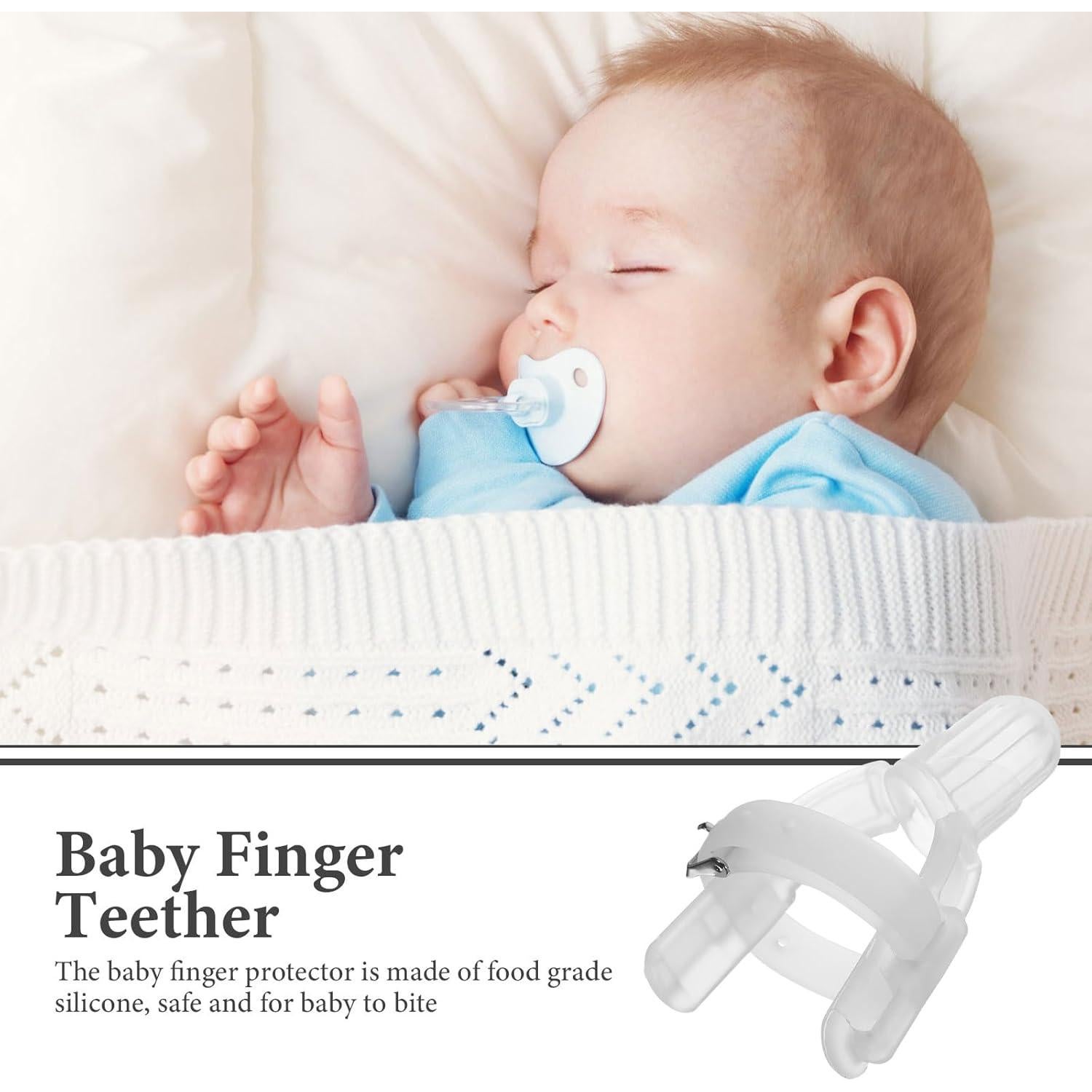 Protector de Dedos para Bebés EXCEART Silicona Ajustable