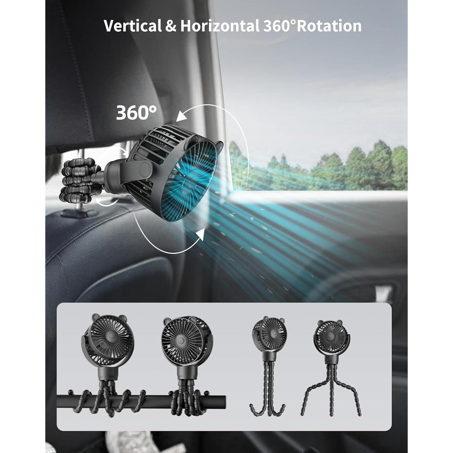 Ventilador Portátil Recargable GOTOTO 2000mAh 3 Velocidades