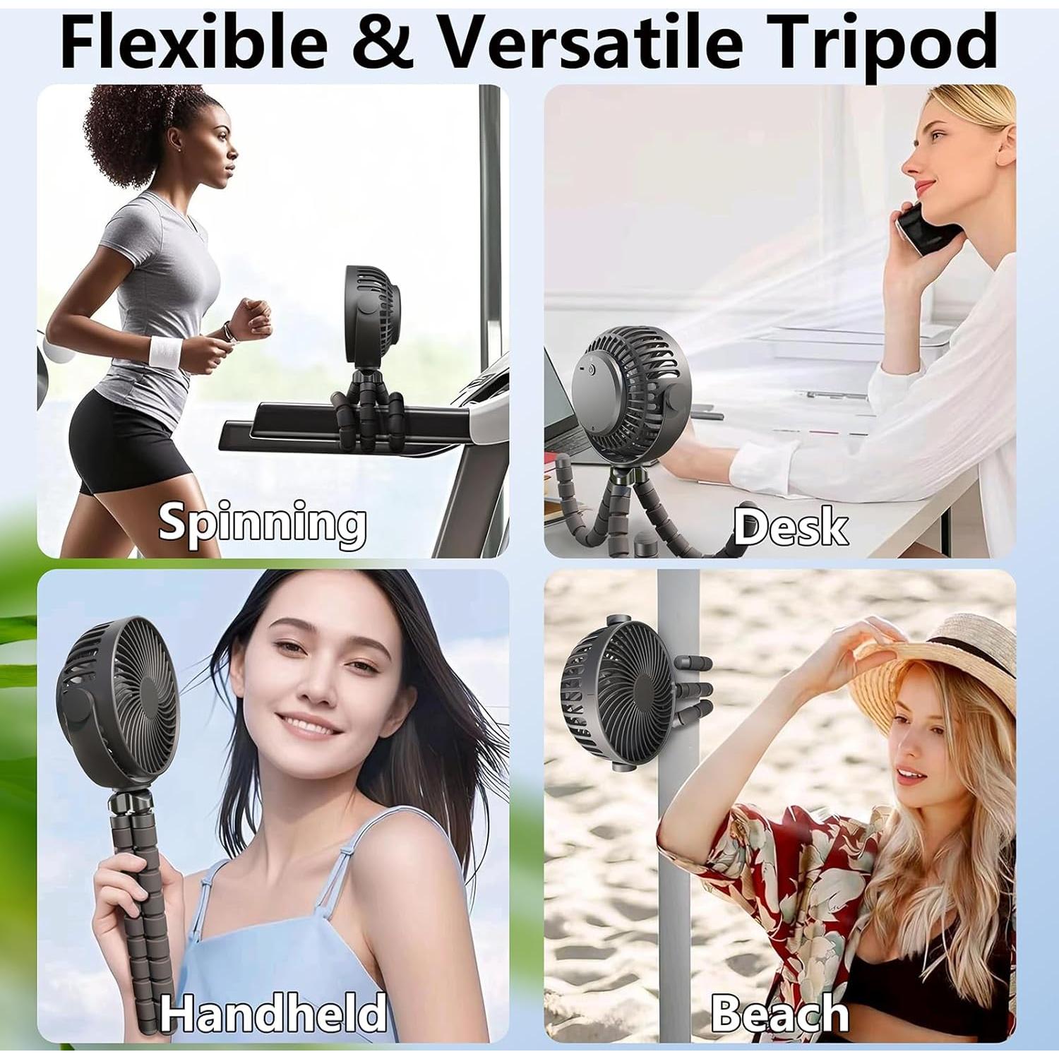 Ventilador Portátil Victory & Gift 4000mAh 4 Velocidades 360°