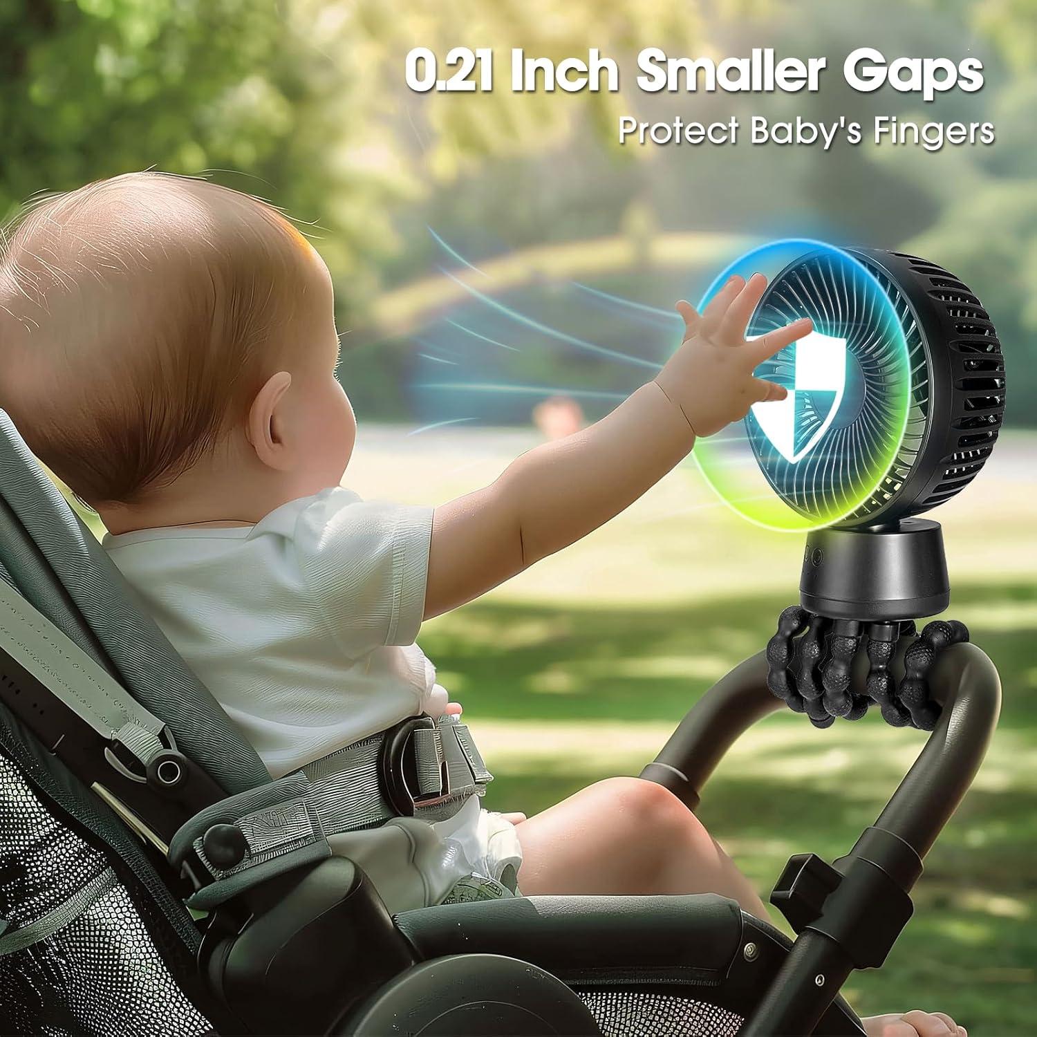 Ventilador Portátil POPERFUN F2 con Batería 15000mAh y Oscilación