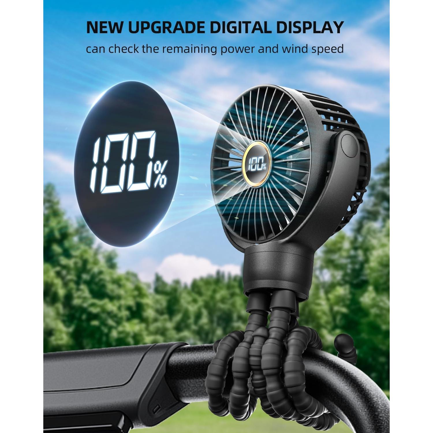 Ventilador de Cochecito KIDEE Mini Portátil Recargable USB 2000mAh