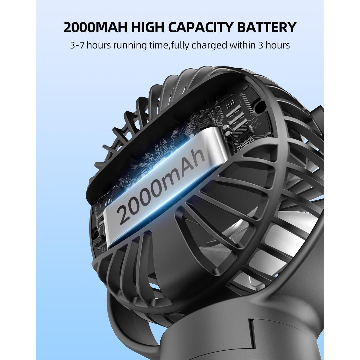 Ventilador de Cochecito KIDEE Mini Portátil Recargable USB 2000mAh