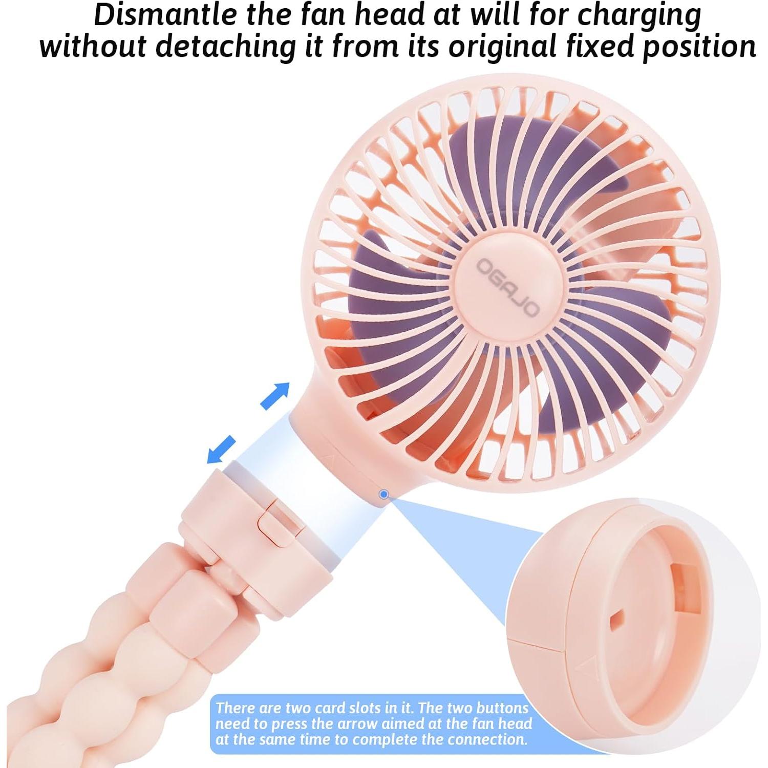 Ventilador de Cochecito Oscilante Haomaomao H16 USB Recargable