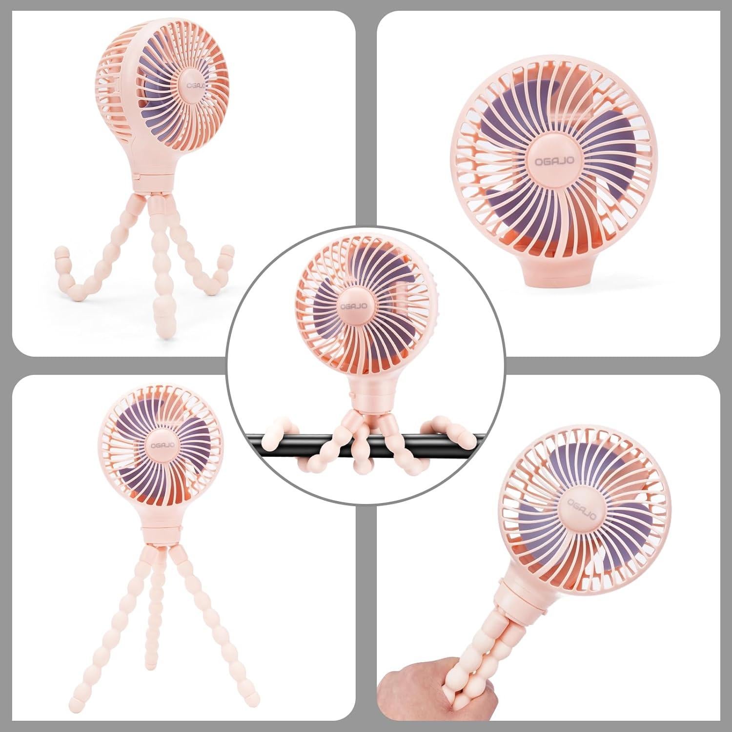 Ventilador de Cochecito Oscilante Haomaomao H16 USB Recargable