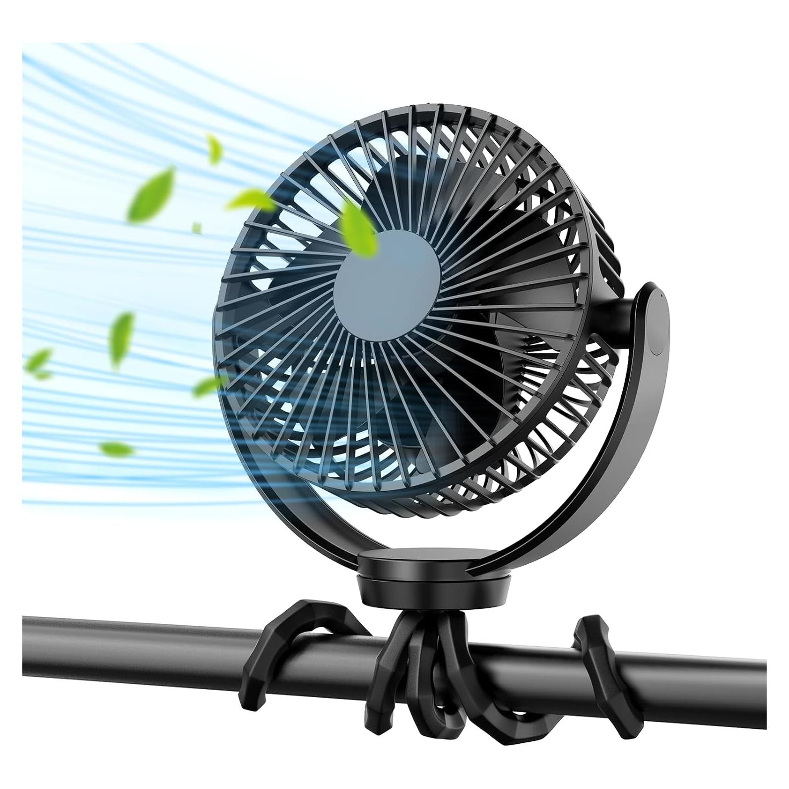 Ventilador Portátil Koonie 5000mAh USB 3 Velocidades 360°