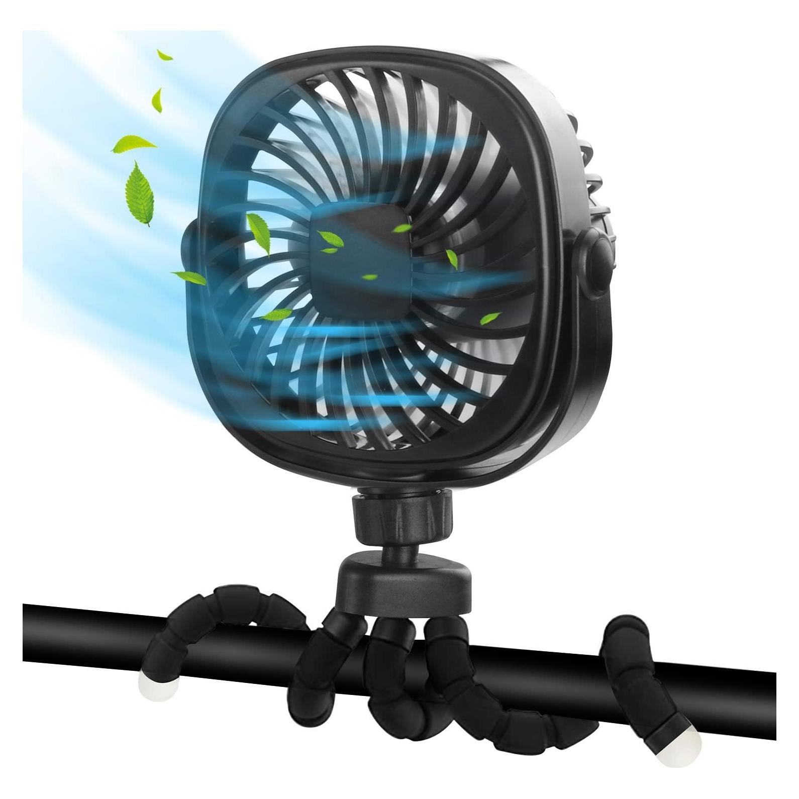 Ventilador Portátil DR.PREPARE con Clip y Trípode Flexible