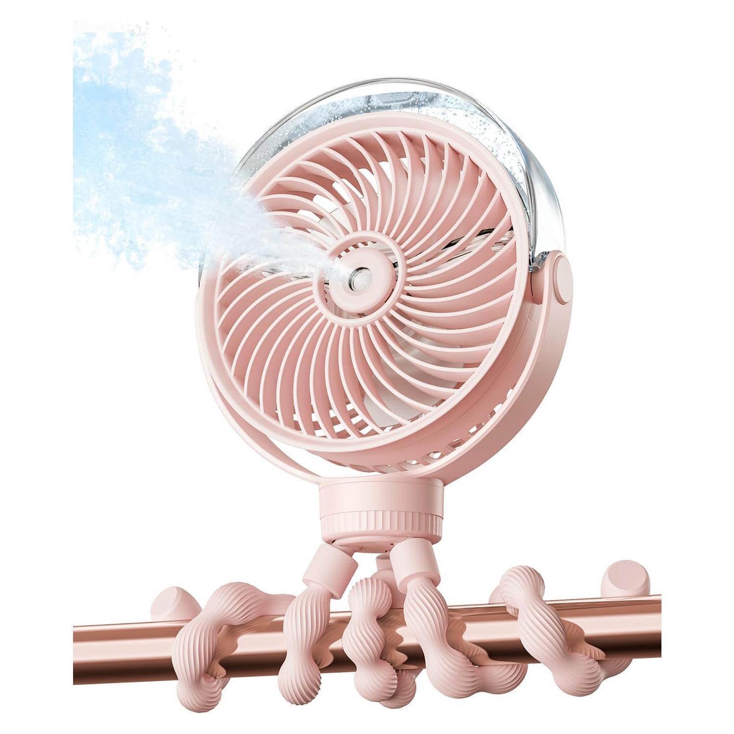 Ventilador de Coche SWEETFULL con Rocío - Portátil 4 Velocidades