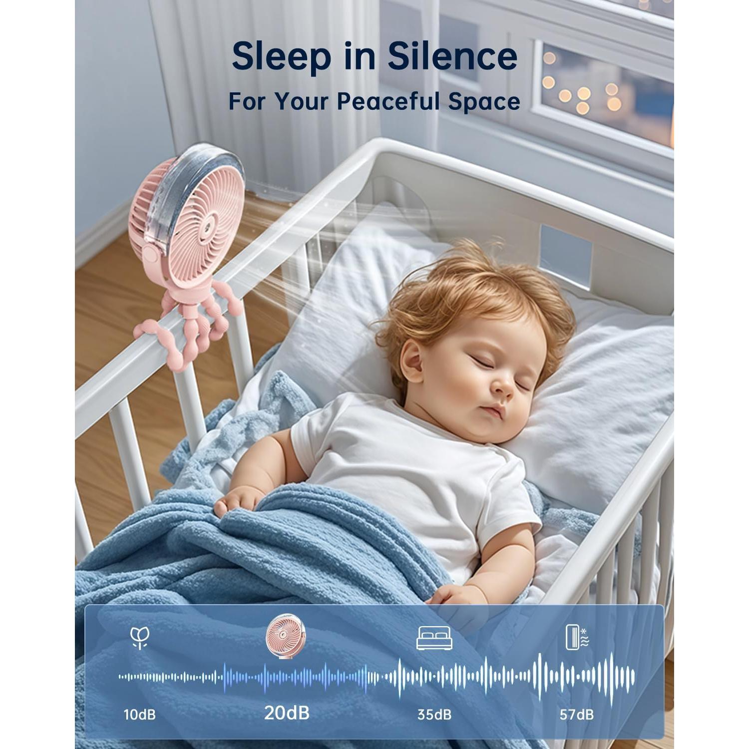 Ventilador de Coche SWEETFULL con Rocío - Portátil 4 Velocidades