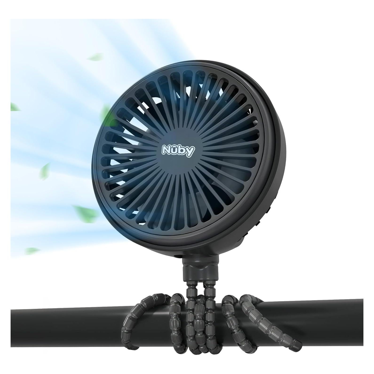 Ventilador de Cochecito Nuby Portátil 3 Velocidades Negro
