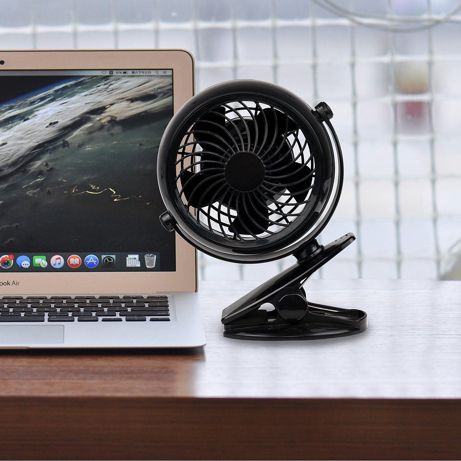 Ventilador de Clip Gazeled CF-B02-N 5" Batería USB Silencioso