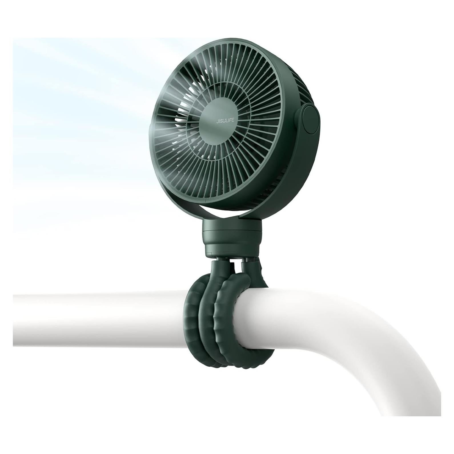 Ventilador Portátil JISULIFE Life1 Plus Verde 4 Velocidades