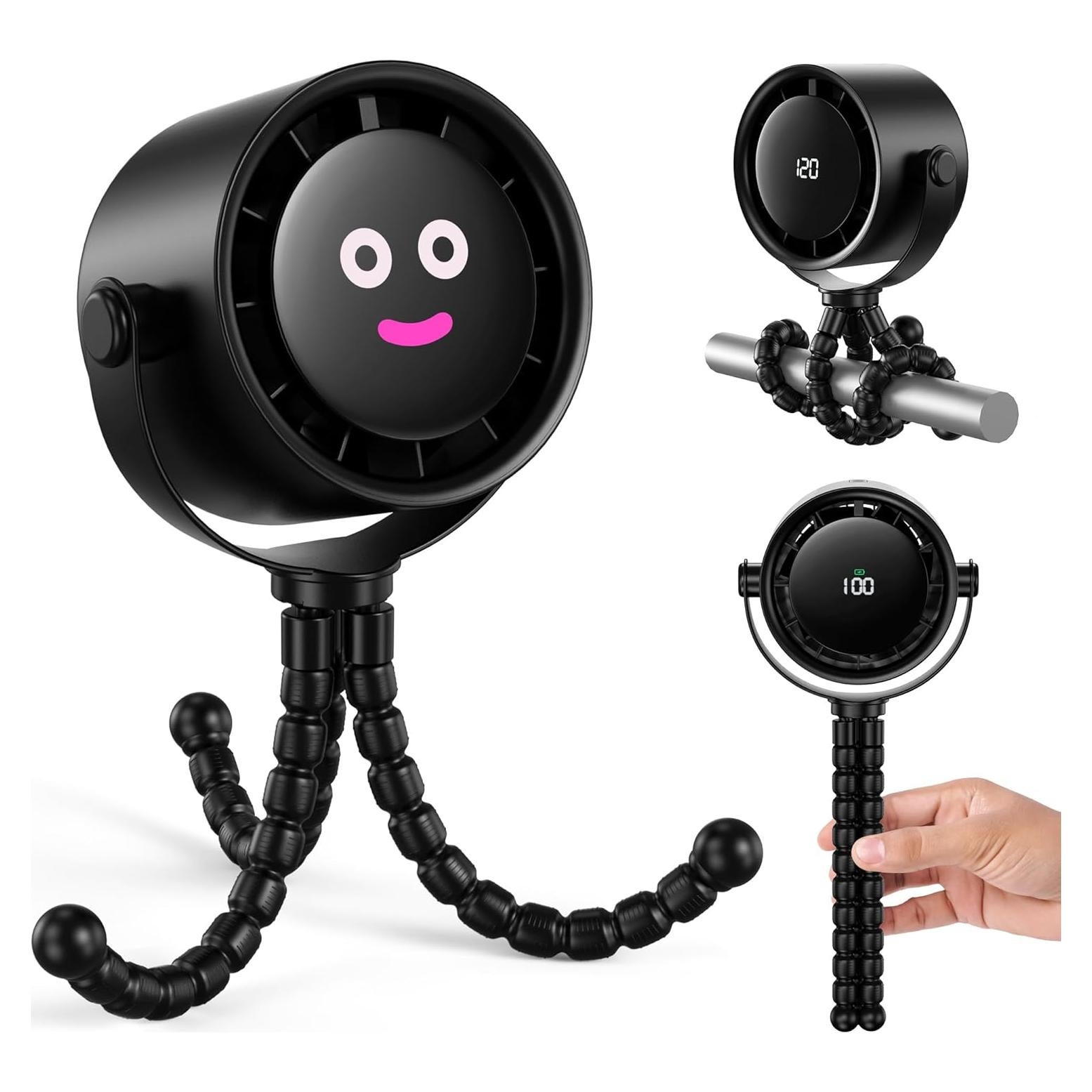 Ventilador Portátil Koonie F9701 Recargable 5 Velocidades 360°