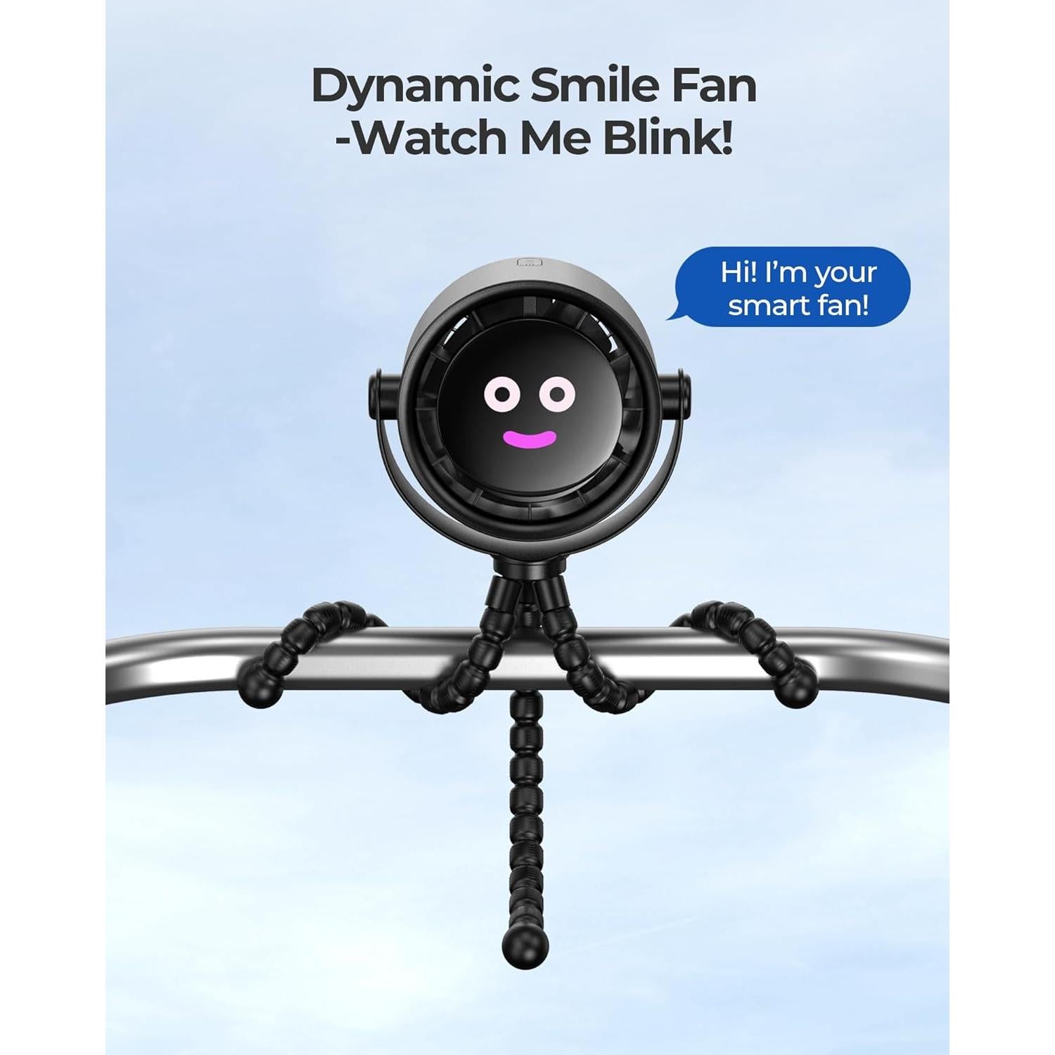 Ventilador Portátil Koonie F9701 Recargable 5 Velocidades 360°