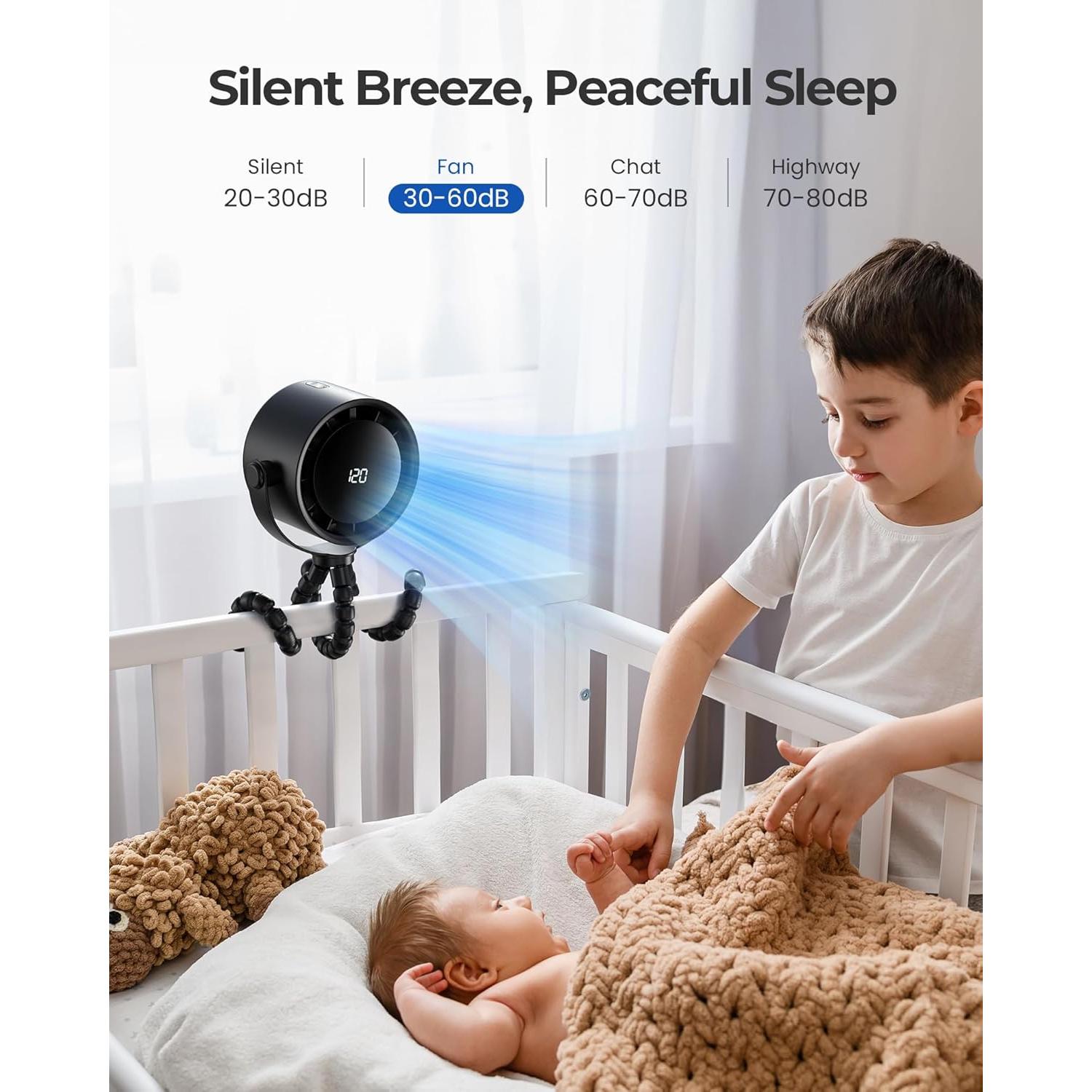 Ventilador Portátil Koonie F9701 Recargable 5 Velocidades 360°