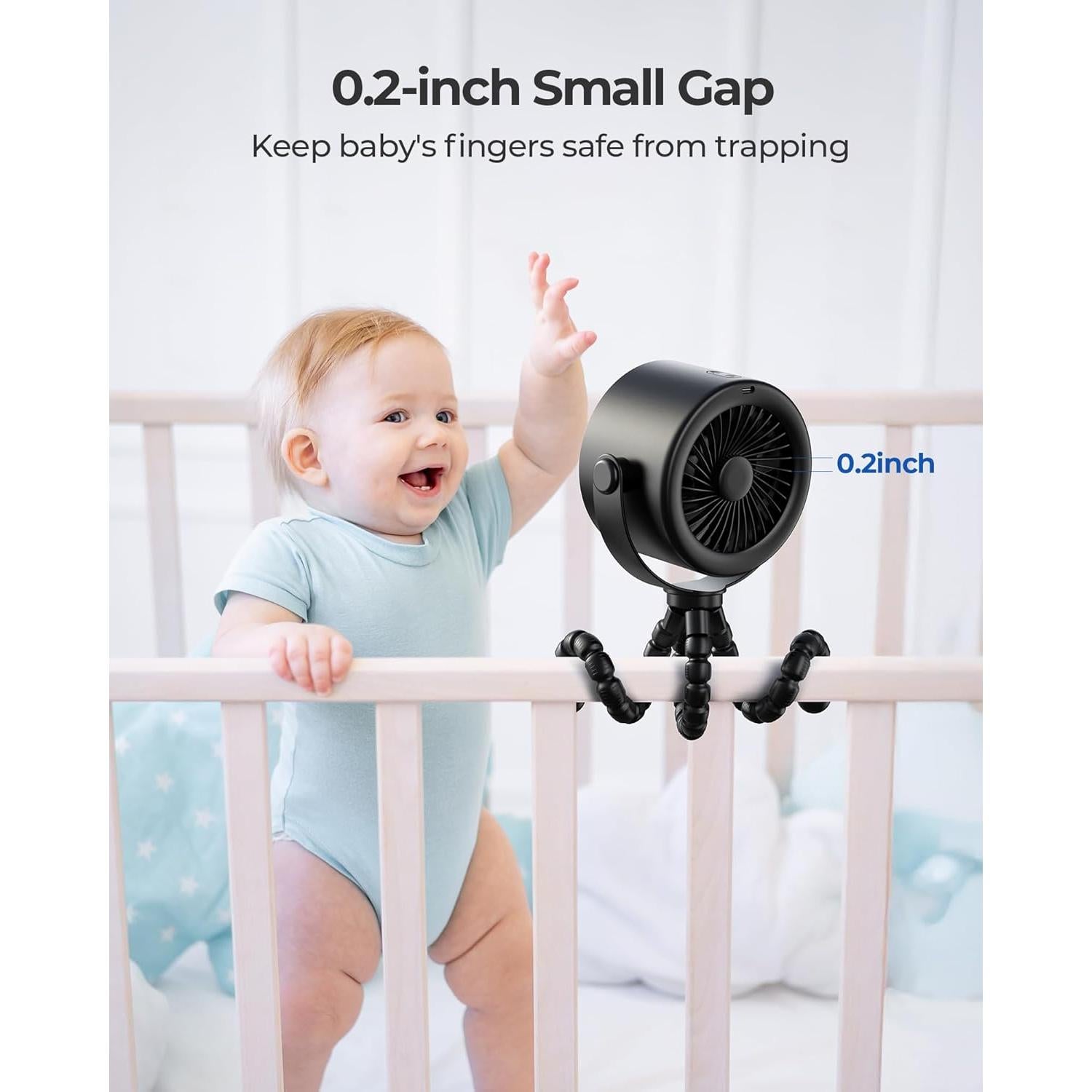 Ventilador Portátil Koonie F9701 Recargable 5 Velocidades 360°