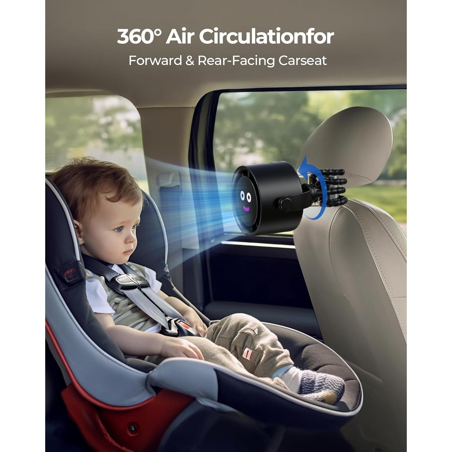 Ventilador Portátil Koonie F9701 Recargable 5 Velocidades 360°