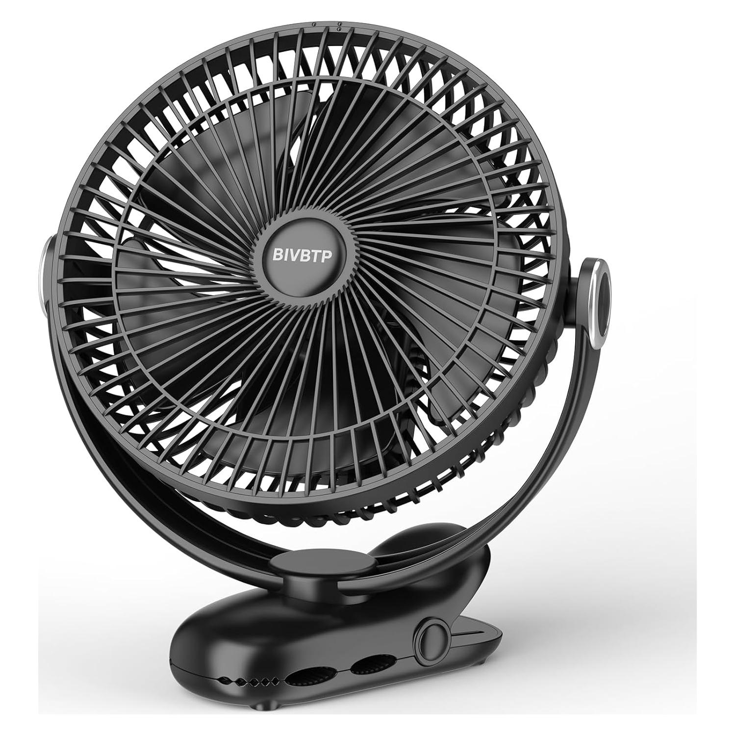 Ventilador Clip On BIVBTP 8" Recargable 12000mAh Silencioso